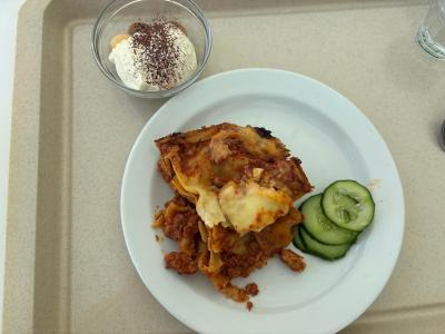 Itálie - Lasagne, dezert s mascarpone